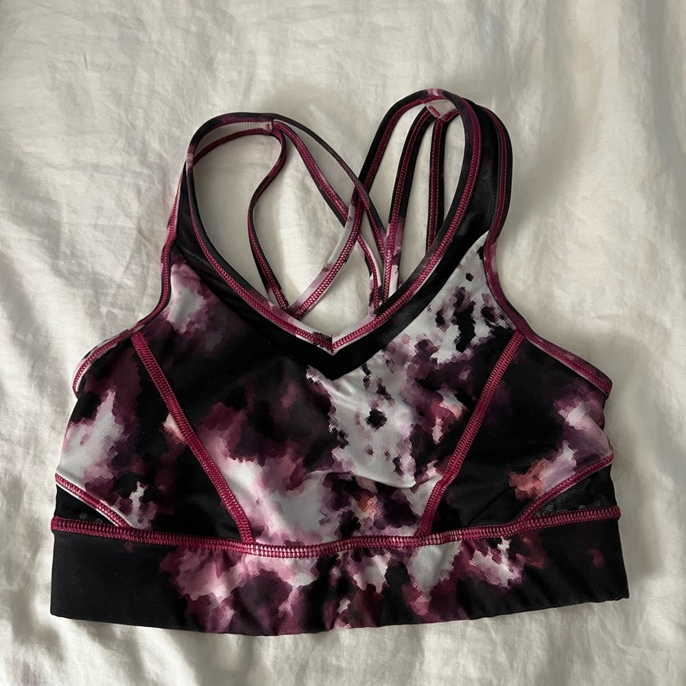 Lululemon Athletica Strappy Sports Bra - Black and Purple